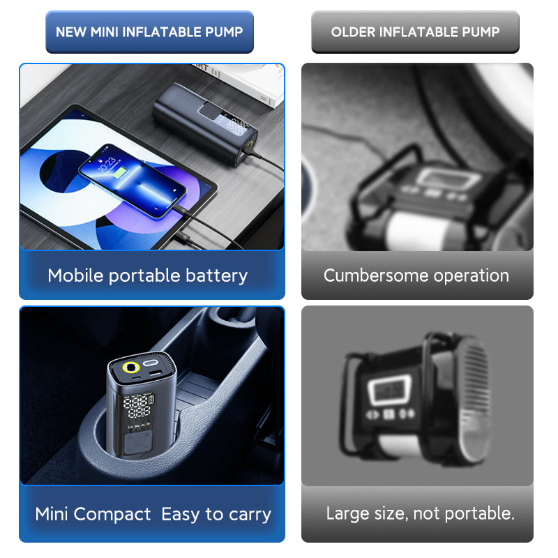 NW06 Portable Car Tire Pump Digital Display Air Inflator with Power Bank Function NW06 Portable Car Tire Pump Digital Display Air Inflator with Power Bank Function